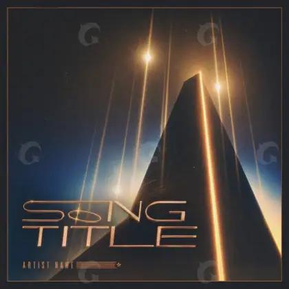 Album cover art “Orange Triangle”: triangle, orange tones