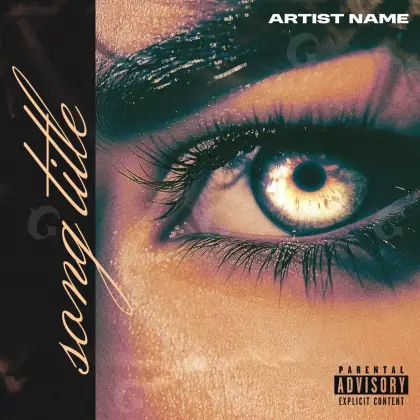 Music cover artwork “Orange Woman”: woman and eyes, orange tones