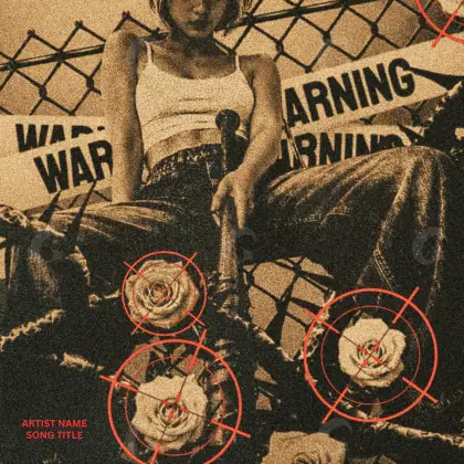 Обложка для альбома «Orange Woman»: девушка и цепь; палитра — оранжевая
