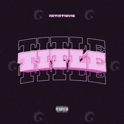 Premade cover art “Pink Abstract”: abstract and lettering, pink tones