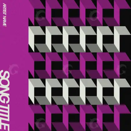 Portada para canción «Pink Abstract»: abstracción y tipografía; color rosa
