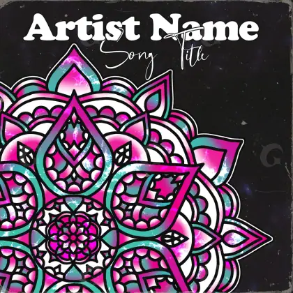 Portada para canción «Pink Abstract»: abstracción y tipografía; color rosa