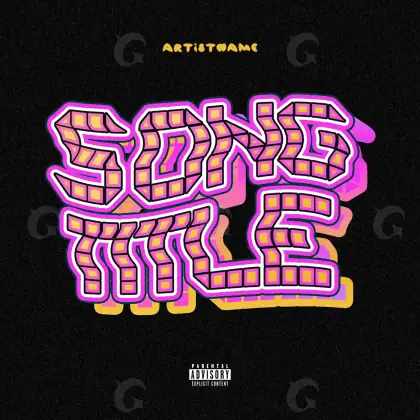 Обложка для песни «Pink Abstract»: абстракция и типографика; палитра — розовая