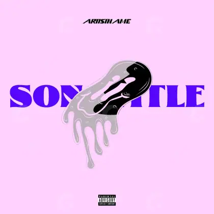 Music cover artwork “Pink Abstract”: abstract and lettering, pink tones