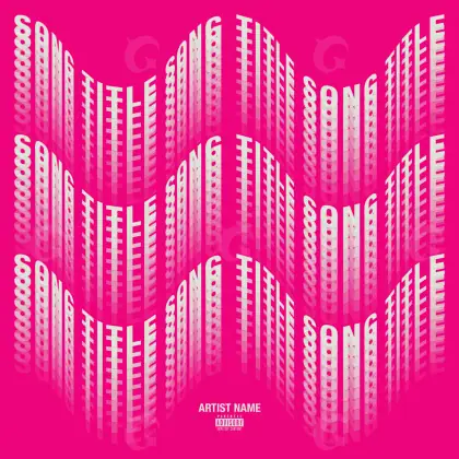 Готовая обложка для трека «Pink Abstract»: абстракция и типографика; палитра — розовая