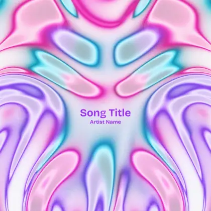 Обложка для альбома «Pink Abstract»: абстракция и типографика; палитра — розовая