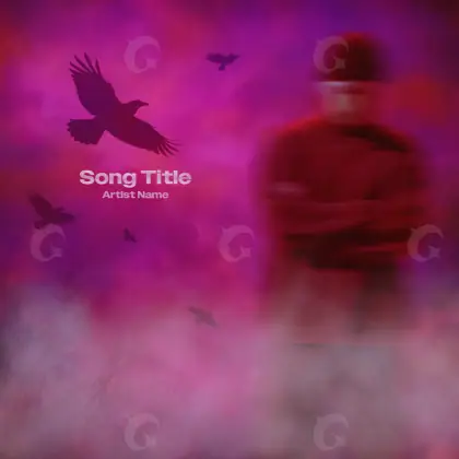 Готовая обложка для трека «Pink Bird»: птица; палитра — розовая