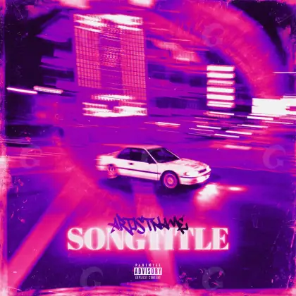 Music cover artwork “Pink Car”: car and road, pink tones