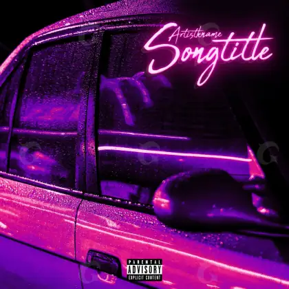 Обложка для альбома «Pink Car»: автомобиль; палитра — розовая