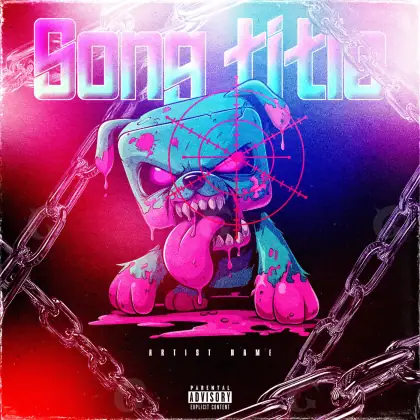 Music cover artwork “Pink Chain”: chain, pink tones