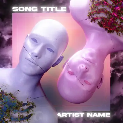 Album cover art “Pink Face”: face and tree, pink tones