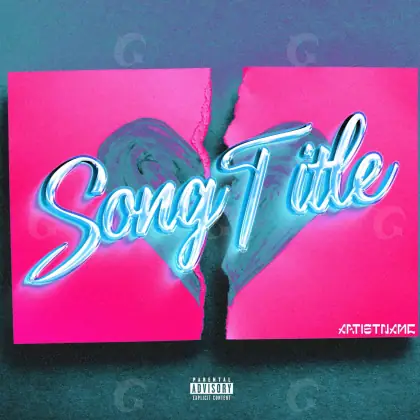 Premade cover art “Pink Heart”: heart, pink tones