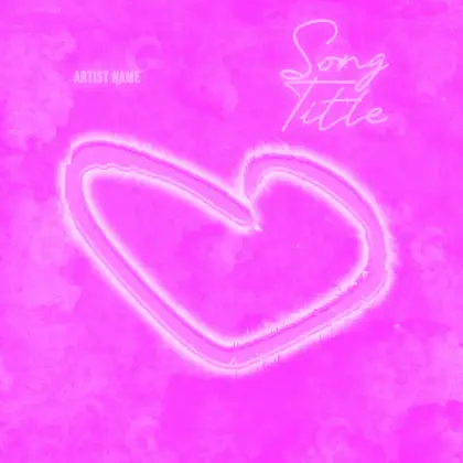 Music cover artwork “Pink Heart”: heart, pink tones