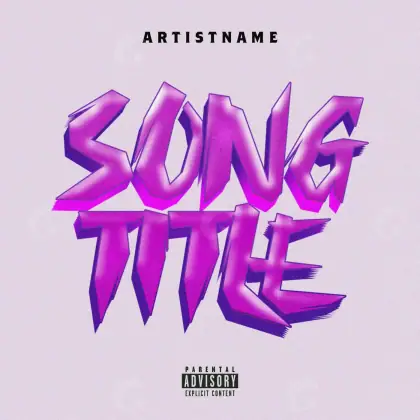 Portada para canción «Pink Lettering»: tipografía; color rosa