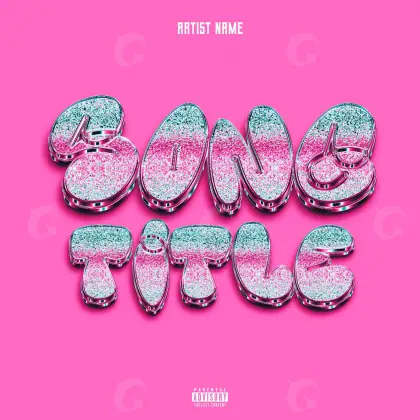 Arte de portada musical «Pink Lettering»: tipografía; color rosa