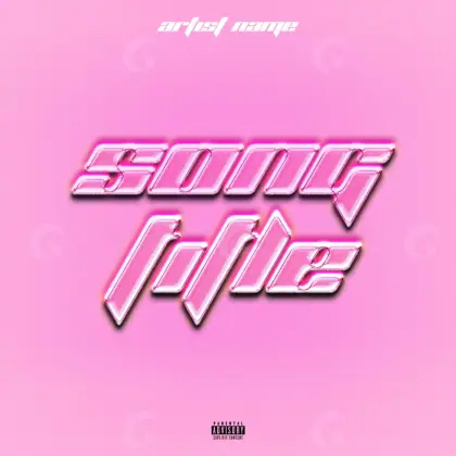 Обложка для альбома «Pink Lettering»: типографика; палитра — розовая