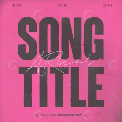 Готовая обложка для трека «Pink Lettering»: типографика; палитра — розовая