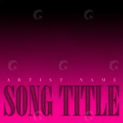 Готовая обложка для трека «Pink Lettering»: типографика и абстракция; палитра — розовая
