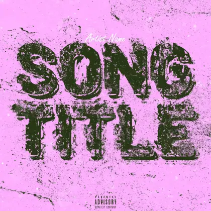 Album cover art “Pink Lettering”: lettering and abstract, pink tones