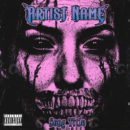 Premade cover art “Pink Man”: man and face, pink tones