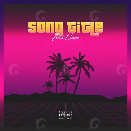 Music cover artwork “Pink Palm”: palm and tree, pink tones