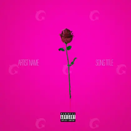 Premade cover art “Pink Rose”: rose, pink tones