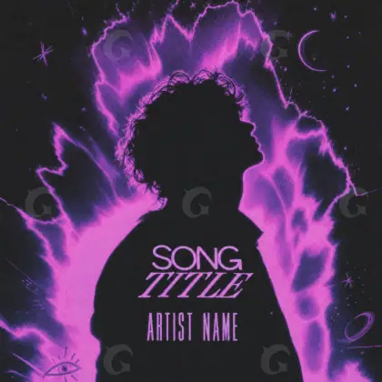 Music cover artwork “Pink Silhouette”: silhouette and star, pink tones