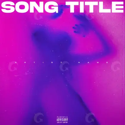 Portada para canción «Pink Silhouette»: silueta y rostro; color rosa