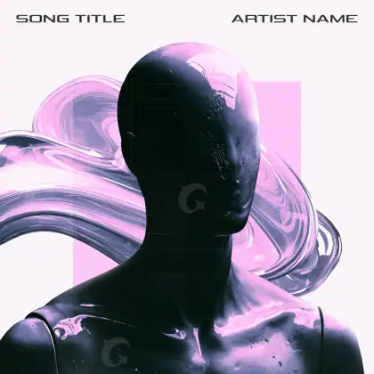 Arte de portada musical «Pink Silhouette»: silueta y hombre; color rosa