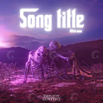 Music cover artwork “Pink Skeleton”: skeleton, pink tones