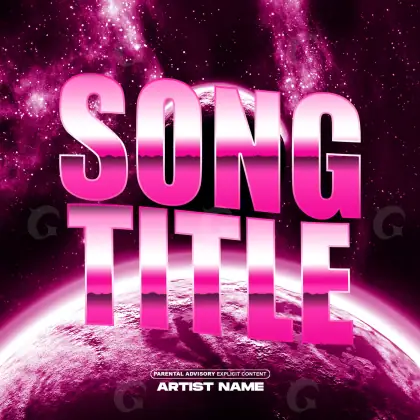 Album cover art “Pink Star”: star and planet, pink tones