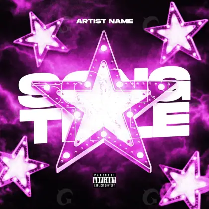 Portada prediseñada «Pink Star»: estrella; color rosa