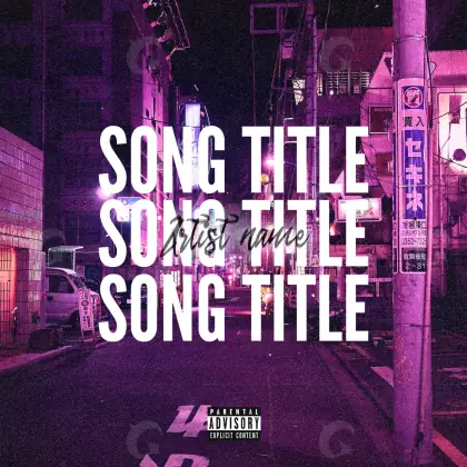 Portada para canción «Pink Street»: calle y coche; color rosa