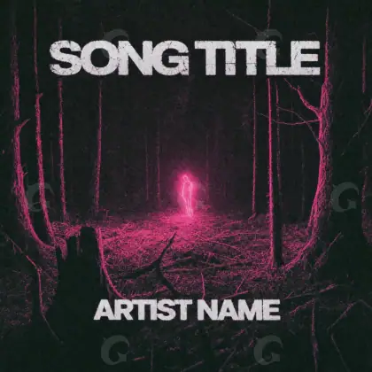 Music cover artwork “Pink Tree”: tree and hand, pink tones