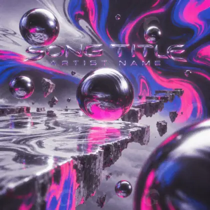 Premade cover art “Pink Wave”: wave, pink tones