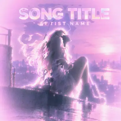 Music cover artwork “Pink Woman”: woman and water, pink tones