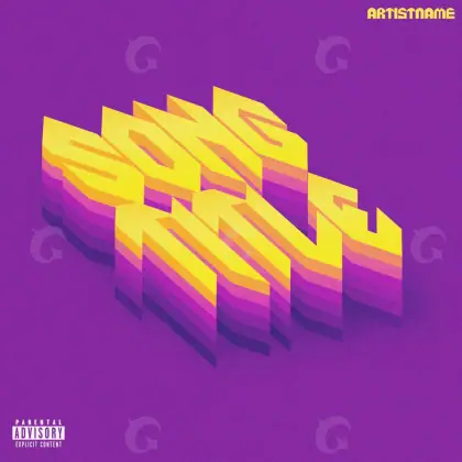 Album cover art “Purple Abstract”: abstract and lettering, purple tones
