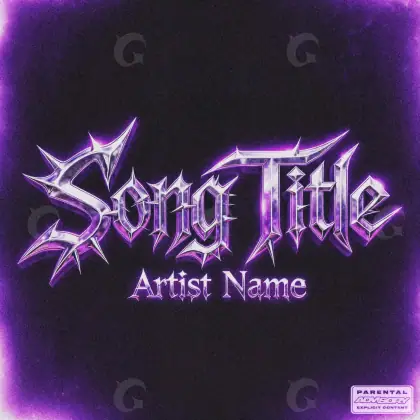 Album cover art “Purple Abstract”: abstract and lettering, purple tones