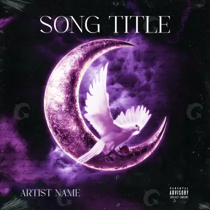 Обложка для песни «Purple Bird»: птица; палитра — фиолетовая