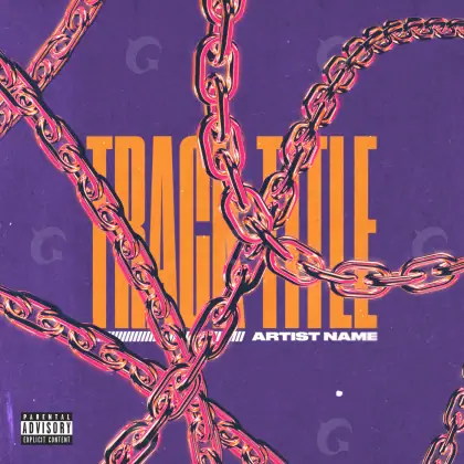 Portada prediseñada «Purple Chain»: cadena; color violeta
