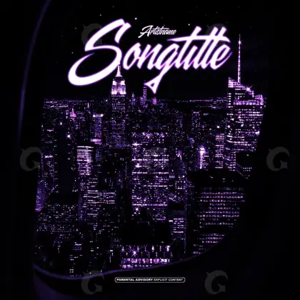 Album cover art “Purple City”: city and building, purple tones