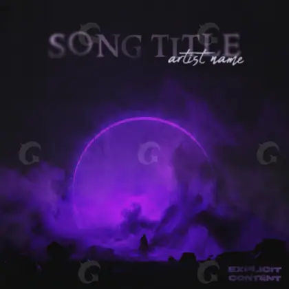 Обложка для песни «Purple Cloud»: облако; палитра — фиолетовая