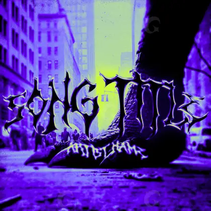 Album cover art “Purple Crown”: crown and building, purple tones