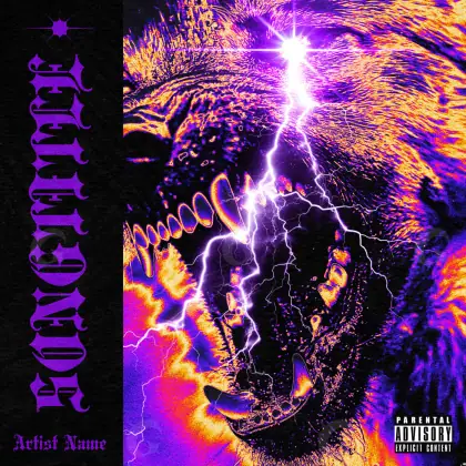 Premade cover art “Purple Face”: face, purple tones