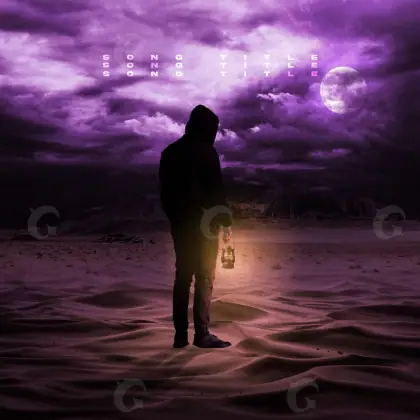 Premade cover art “Purple Figure”: figure, purple tones