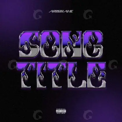 Обложка для альбома «Purple Lettering»: типографика; палитра — фиолетовая