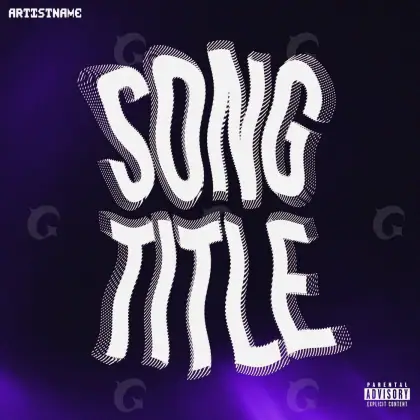 Music cover artwork “Purple Lettering”: lettering, purple tones