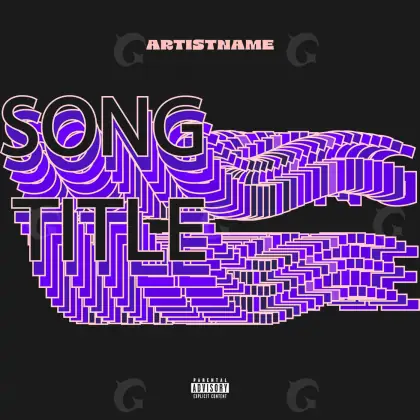 Обложка для альбома «Purple Lettering»: типографика; палитра — фиолетовая