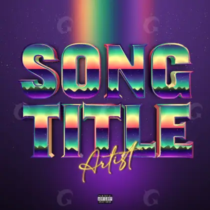 Обложка для песни «Purple Lettering»: типографика; палитра — фиолетовая