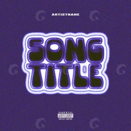 Album cover art “Purple Lettering”: lettering, purple tones